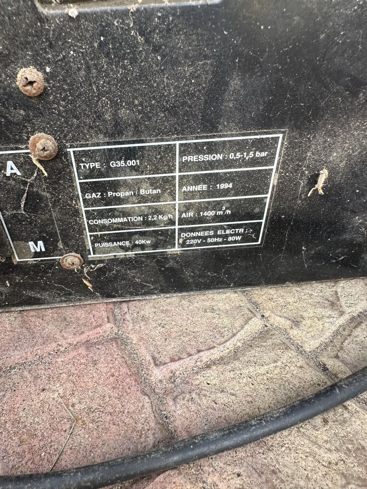 Nagrzewnica gazowa 40kw niebieska duza dmuchawa