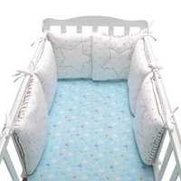 Бортики подушечки в детскую кроватку Le Caneton 6 шт. 30*30 см, новые