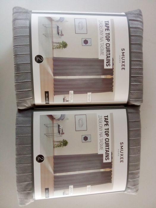 4 zasłony aksamitne welurowe welwetowe SMUKEE na taśmie 4x zasłona