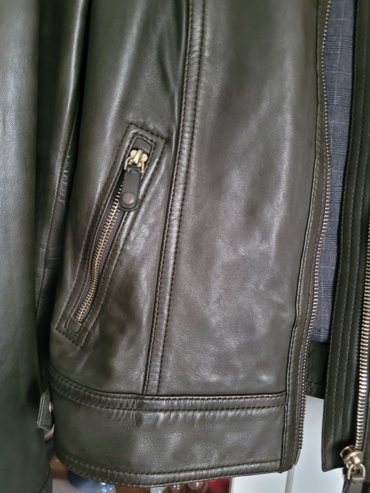 Skórzana kurtka damska Massimo Dutti