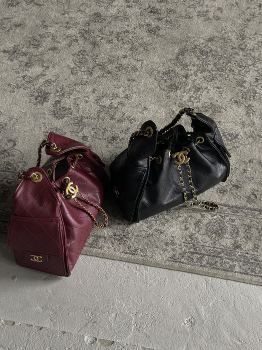 Сумка Chanel 25 Small Handbag шкіра | бургунді, чорна
