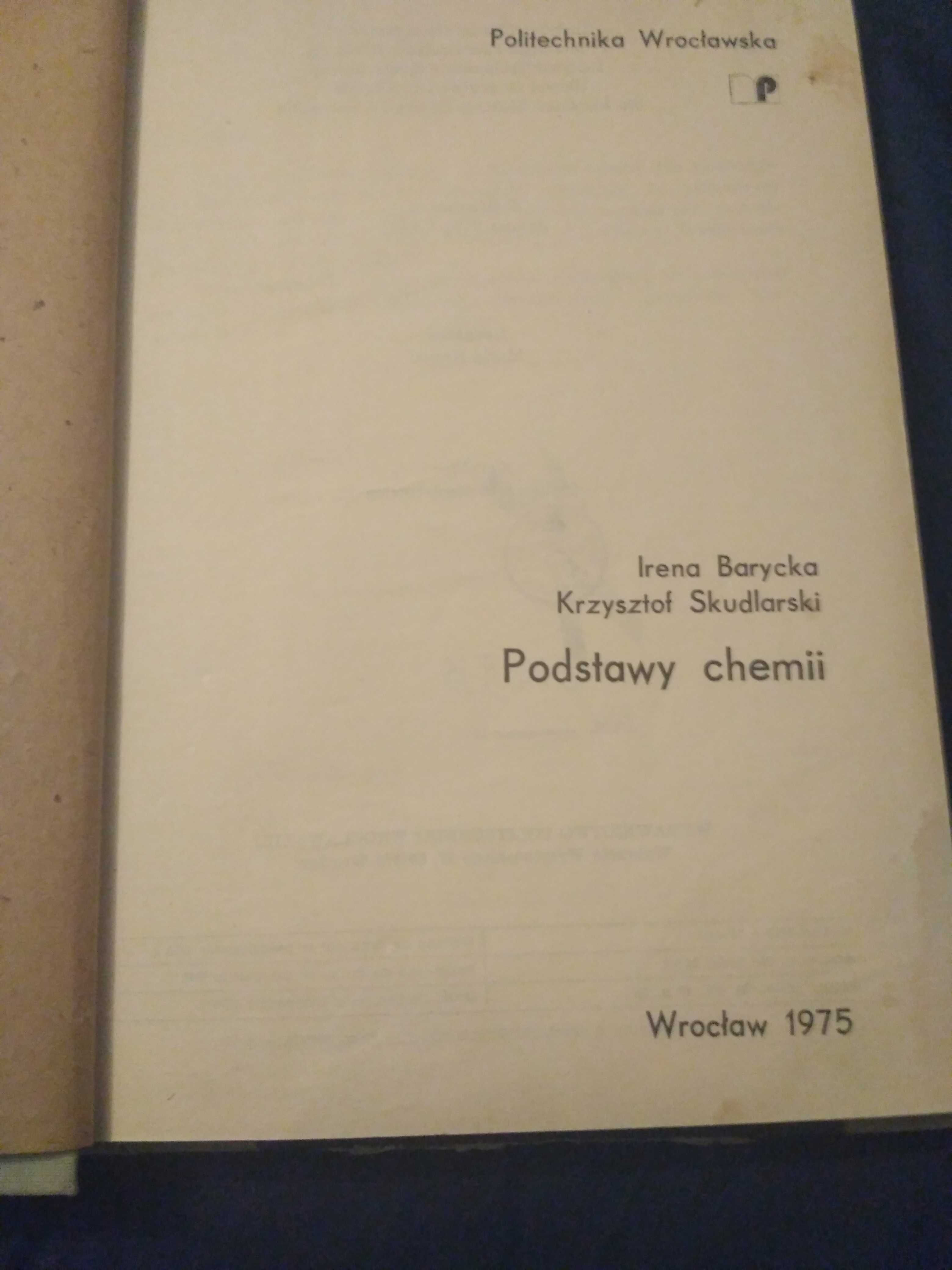Podstawy chemii Barycka Skudlarski 1975