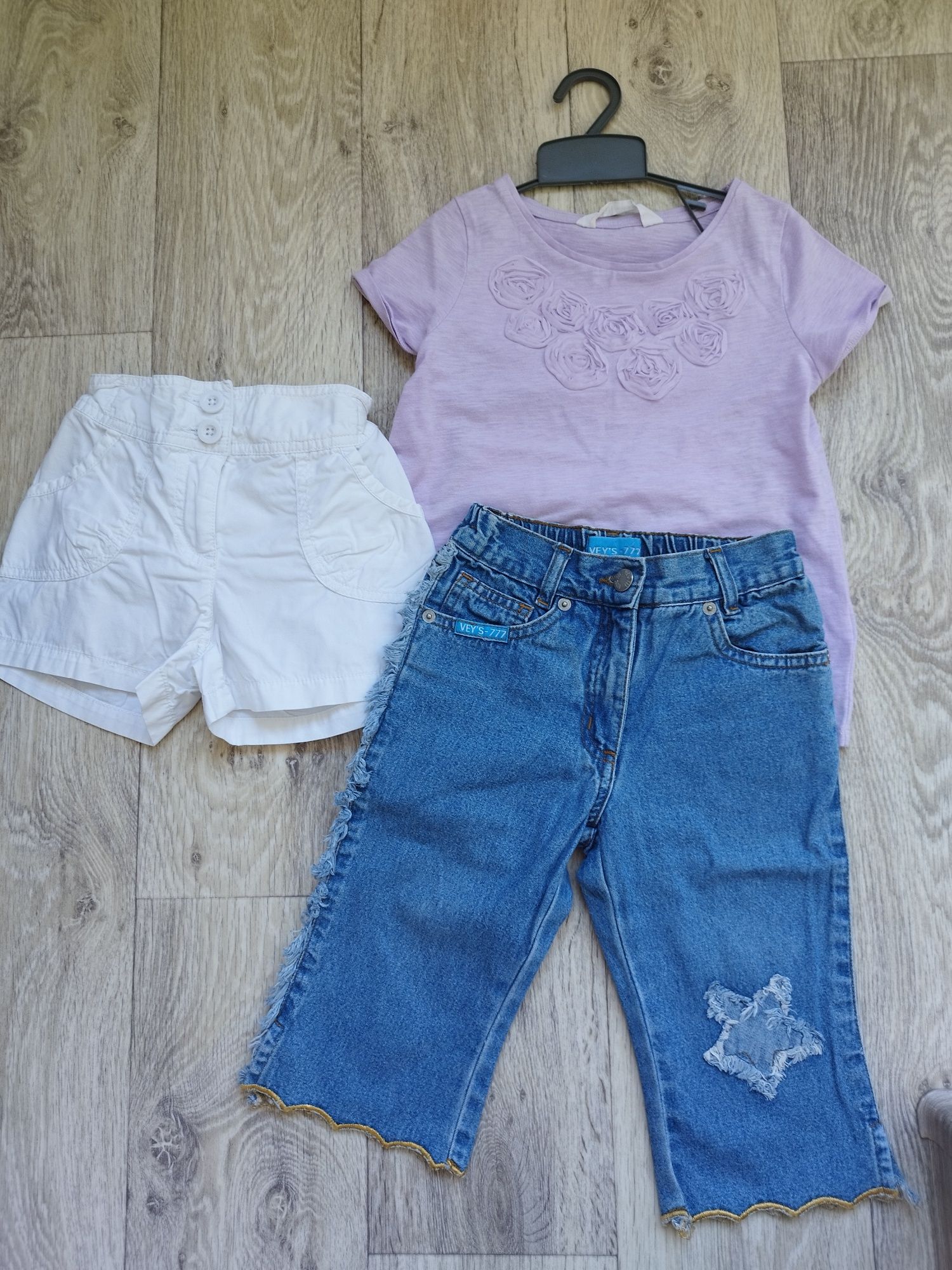 Набір футболка і шорти H&M, шорти Mom's, літній комплект для дівчинки