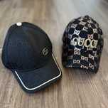 Czapka Gucci czarna złota z daszkiem nowa z metką