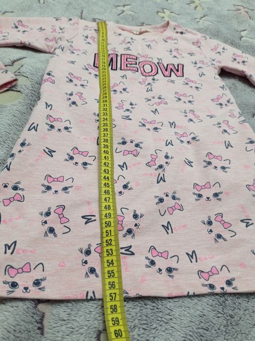 Ніжно-рожеве плаття-туніка Breeze Girls 110 см (5 років) з котиками