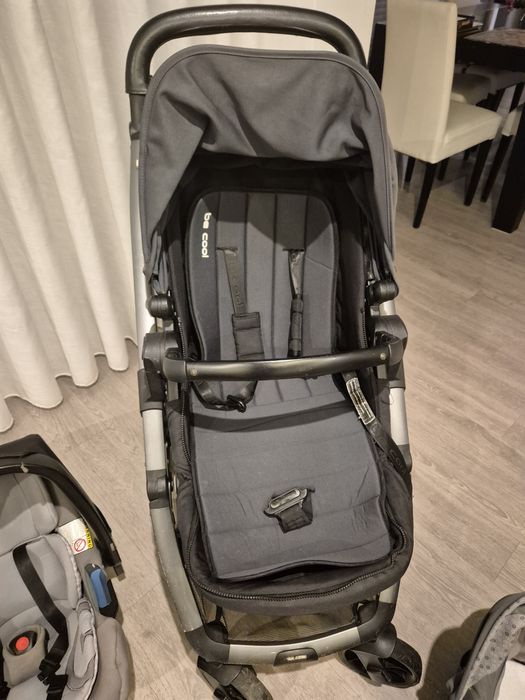 Conjunto carro, ovo, alcofa e isofix