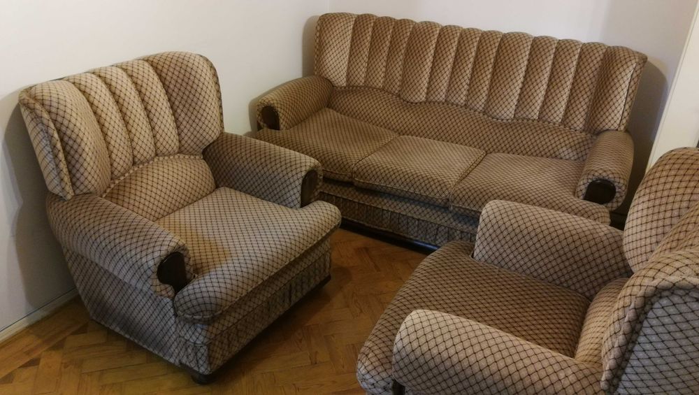 Conjunto de 1 Sofá-cama + 2 Sofás individuais