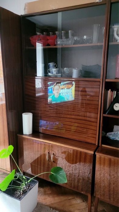 Meble PRL Wyszków komplet + stół mahoń połysk Warszawa Wola