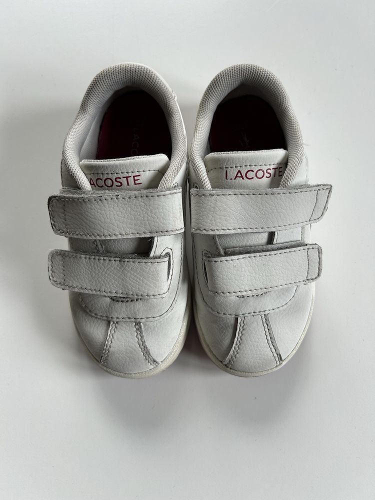 Sneakersy lacoste 25 z różowa podeszwą