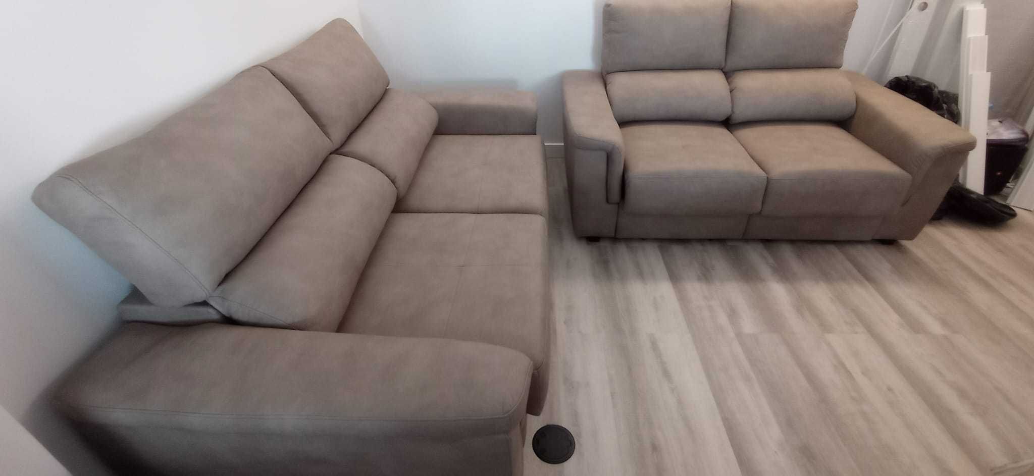 Sofás de 2 e 3 lugares NOVOS (acentos deslizantes)