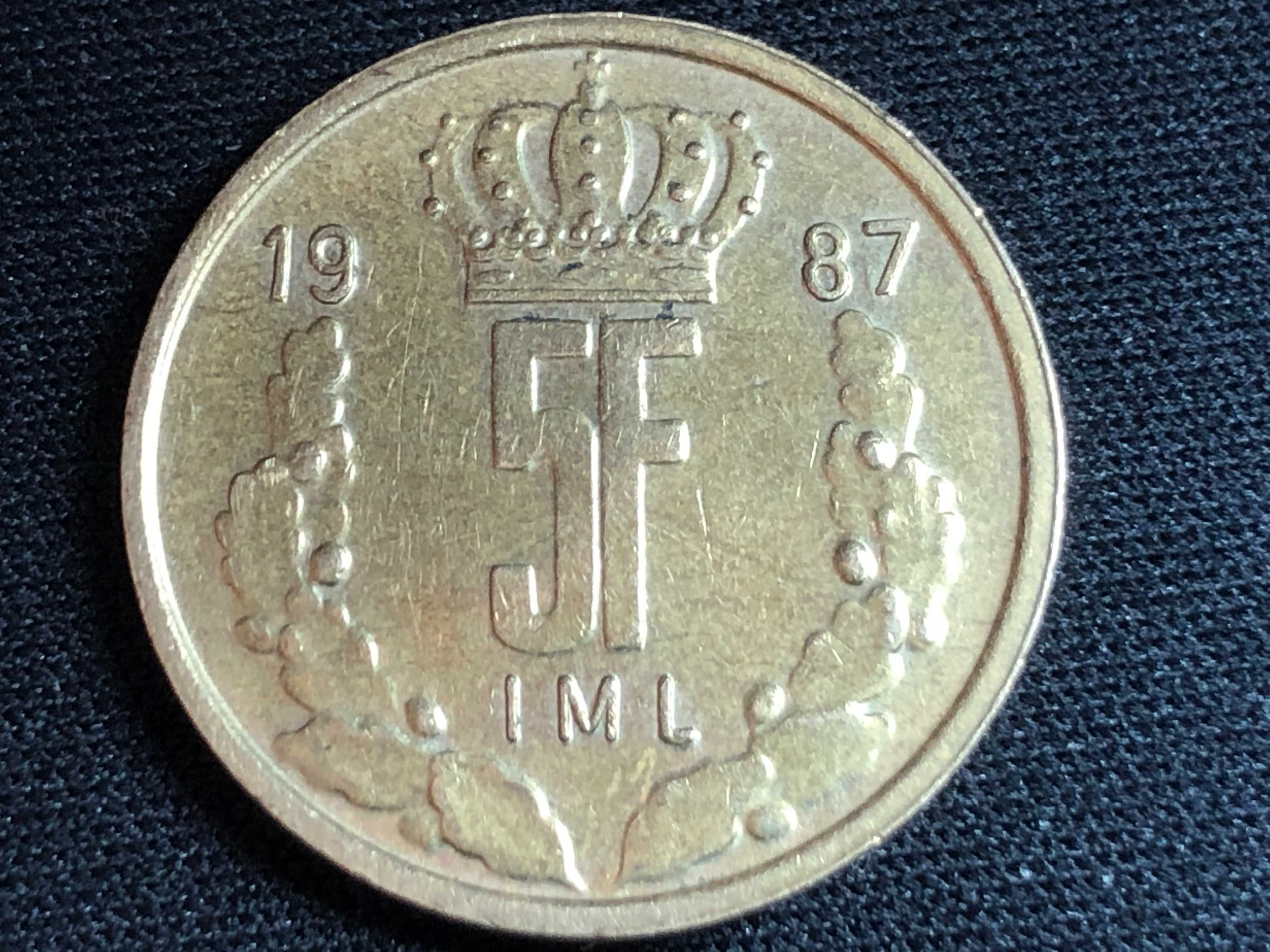 Luxemburgo 1987 - 5 Francs Aluminio