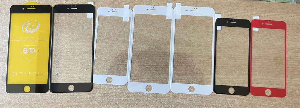 Захисне скло защитное стекло на iPhone 6, 6 Plus 6s Plus 7, 8 + (99шт)