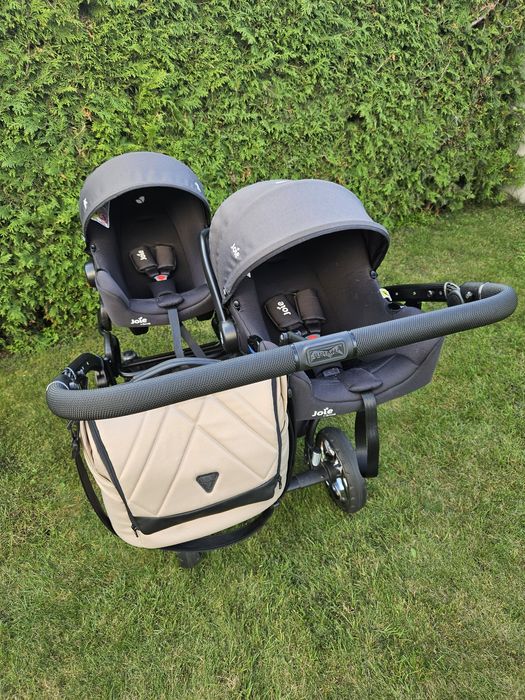 Zestaw bliźniaczy Junama Duo v3 + 2x Joie i-snug