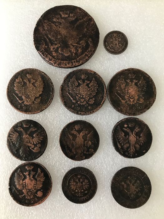 Подборка  Царских монет 5,3,2,1 копейка.Деньга… 100% Оригинал.