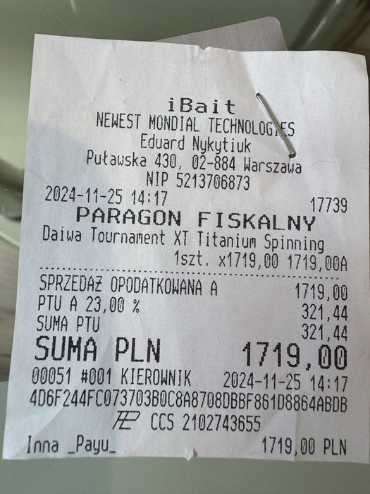 Spining Daiwa Tournament XT Titanium 4-18 dł 215