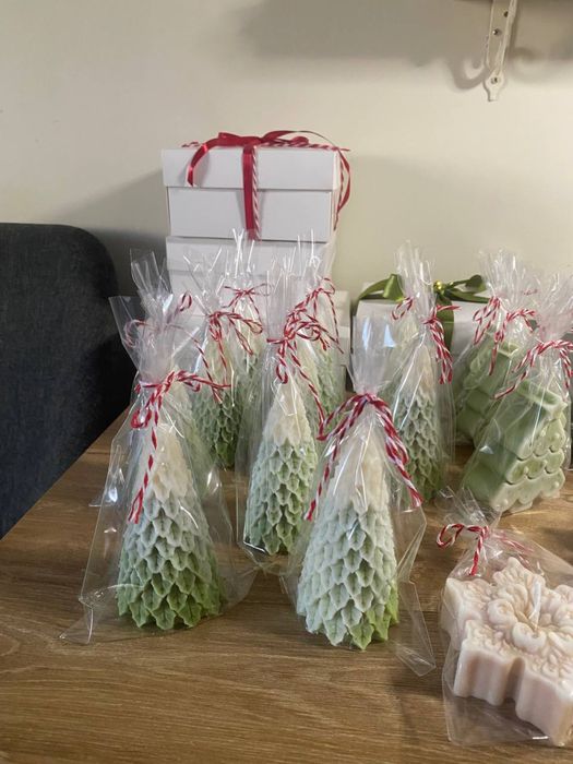 Гіпсові кашпо для свічок, куля, карусель, новорічні подарунки, н