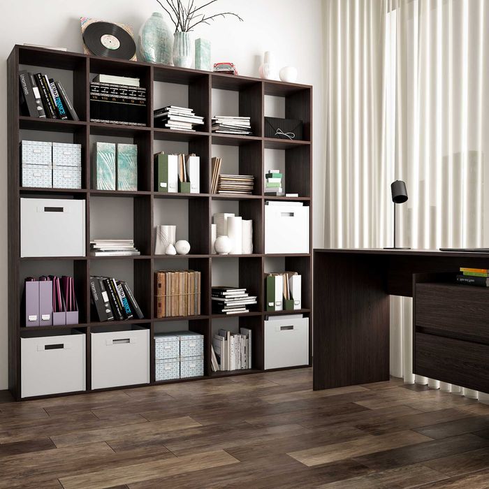 Стелаж з дсп СТЛ-01, роздільник кімнати на 25 поличок. Магазин Niko