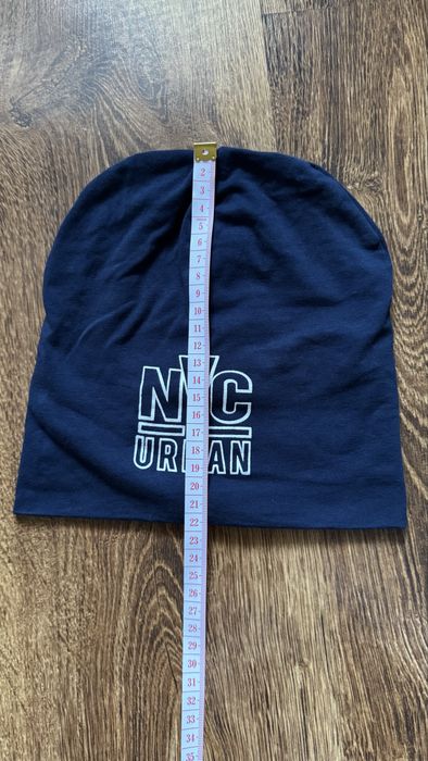 Шапка сіра синя