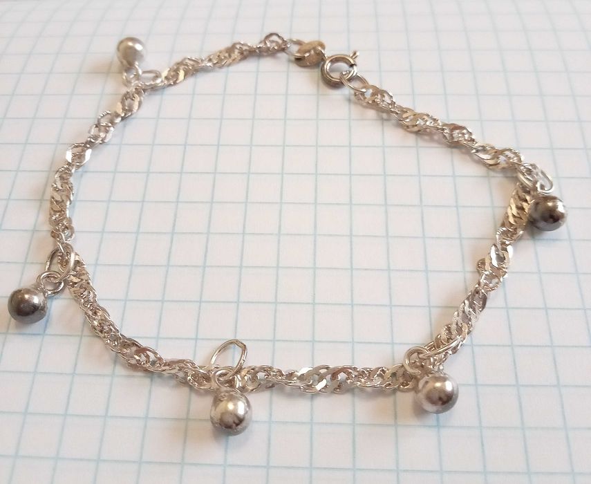Браслет срібло 925 проба, вага 4,2 г, розмір 20,5 см