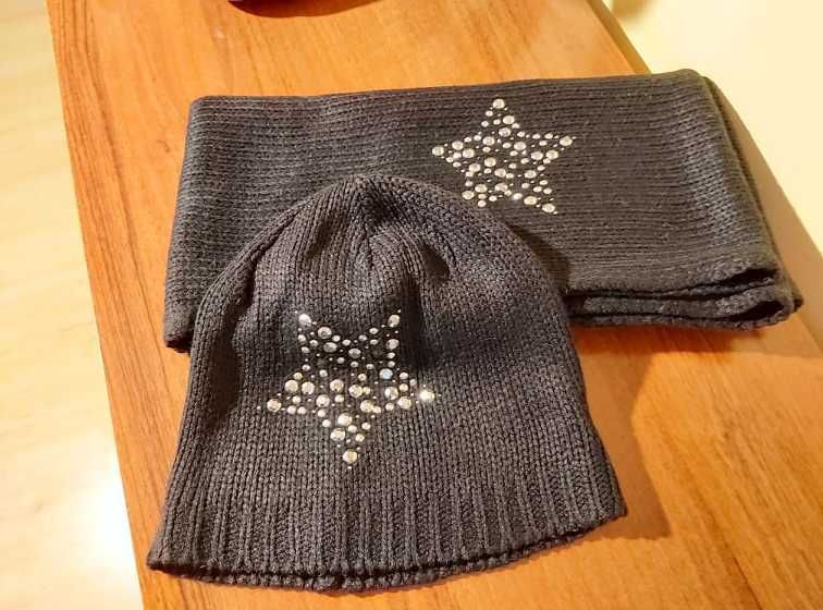 Komplet zimowy, czapka+komin