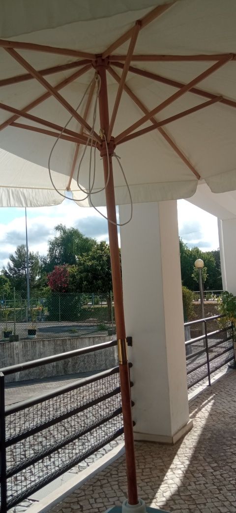 Chapéus de sol jardim bege 3M poliéster
