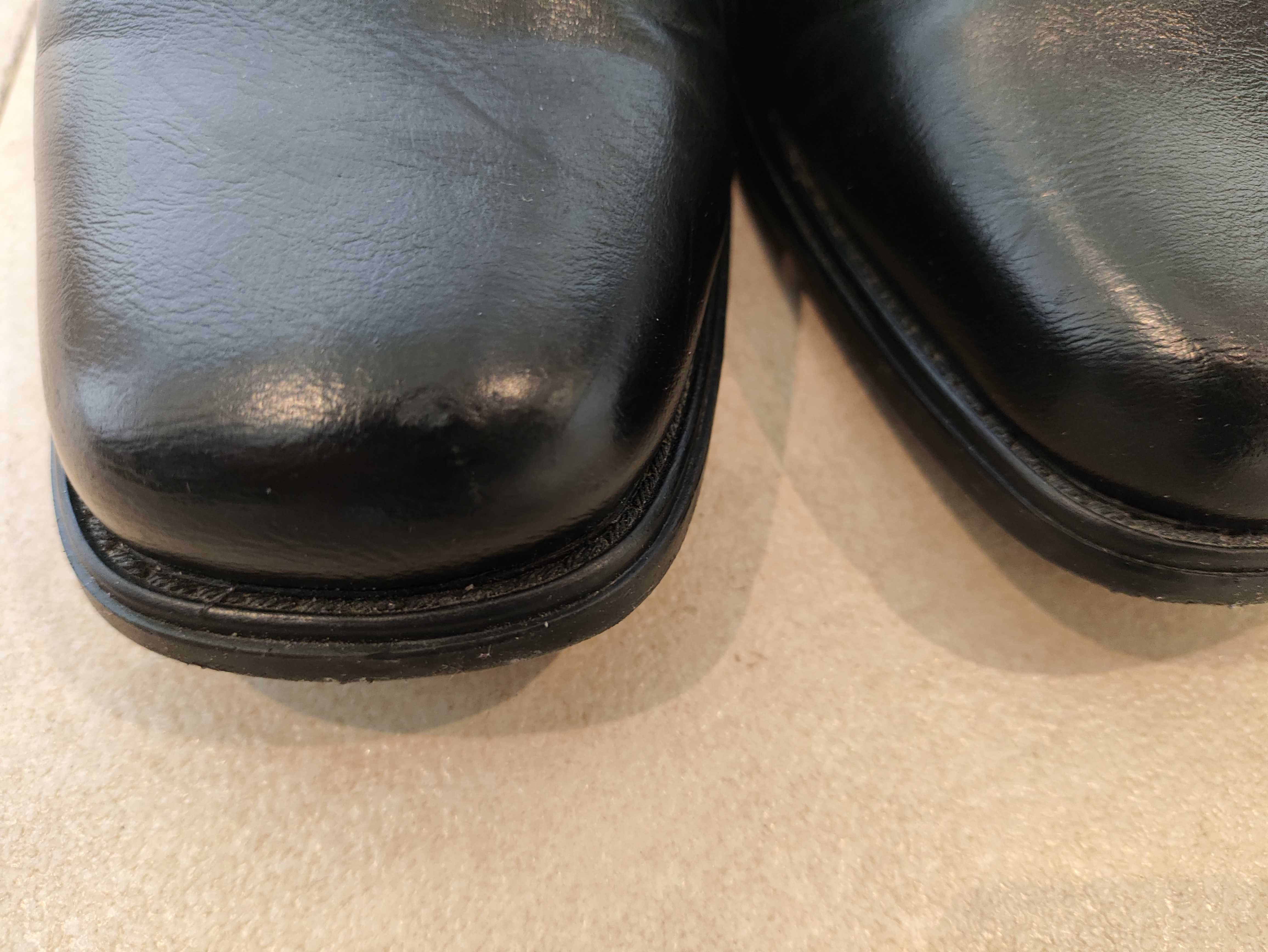 Buty chłopięce eleganckie czarne Vapiano 36 wkł.24,5cm