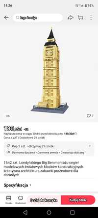 Klocki Big Ben z aliekspres