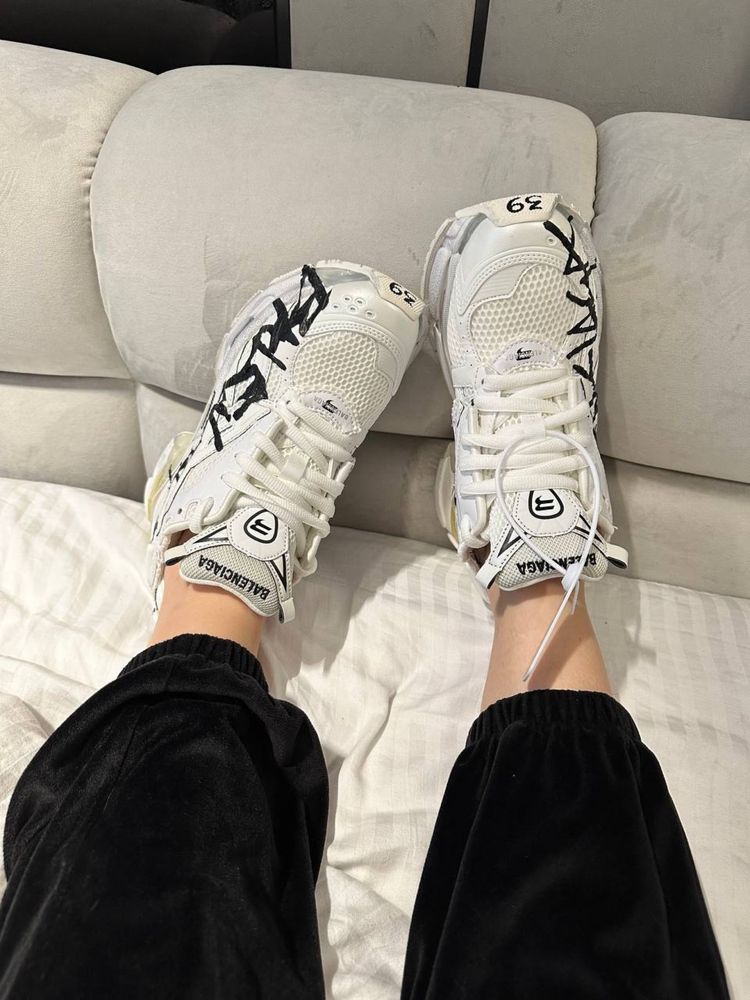 БЕЗ ПРЕДОПЛАТИ‼️Кросівки Balenciaga Runner Graffiti White,баленсіага.