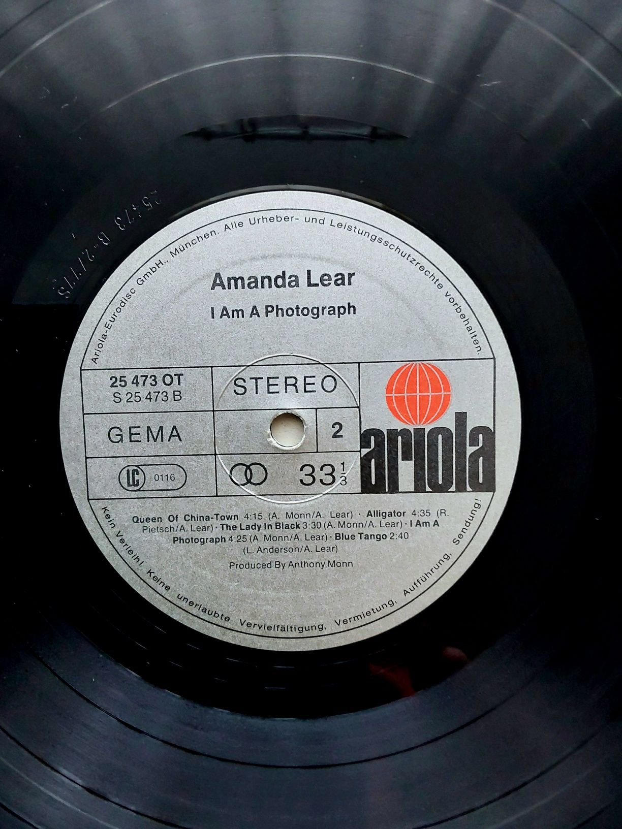 " Amanda Lear " - " l Am A Photograph " , 1977 г. , винил.