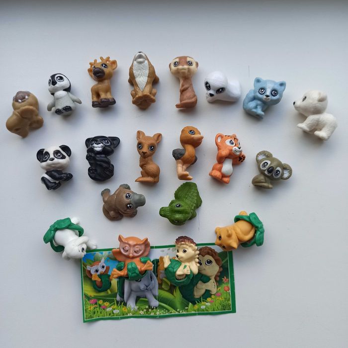 Тварини, дитинчата, фігурки Кіндер Натунс