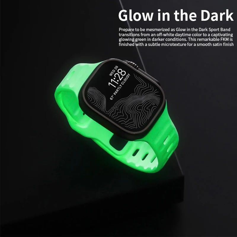 Pasek fluorescensyjny świecący do Apple Watch 49, 45, 44, 42