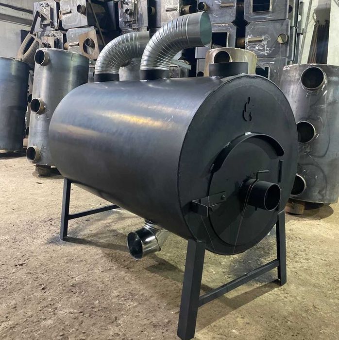 5мм! 1020м3! Піч Буржуйка Теплогенератор, Промышленный Булерьян
