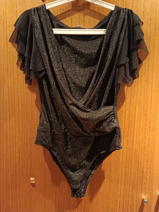 Body de festa brilhante