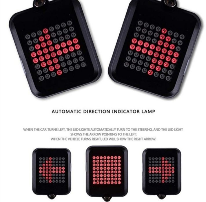 Led inteligent bike pisca, stop - presença -  carrega usb