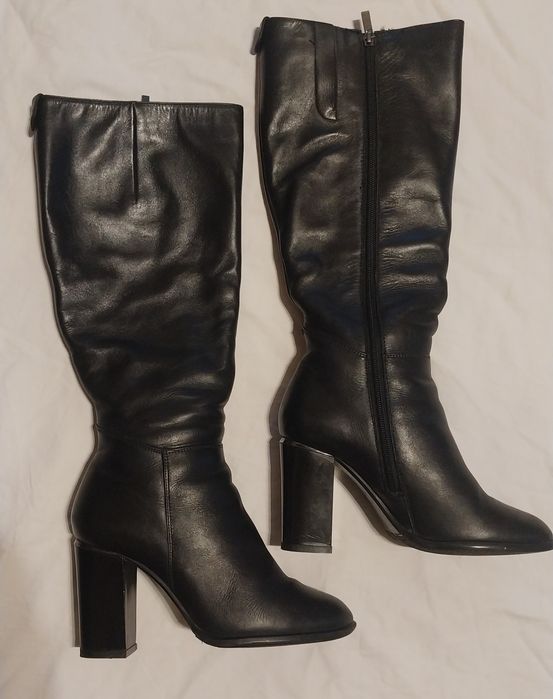 Жіночі класичні зимові шкіряні чоботи 25 см еврозима 38 Viko