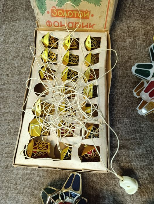 Радянська новорічна електрична гірлянда СССР прикраса новорічна ялинка