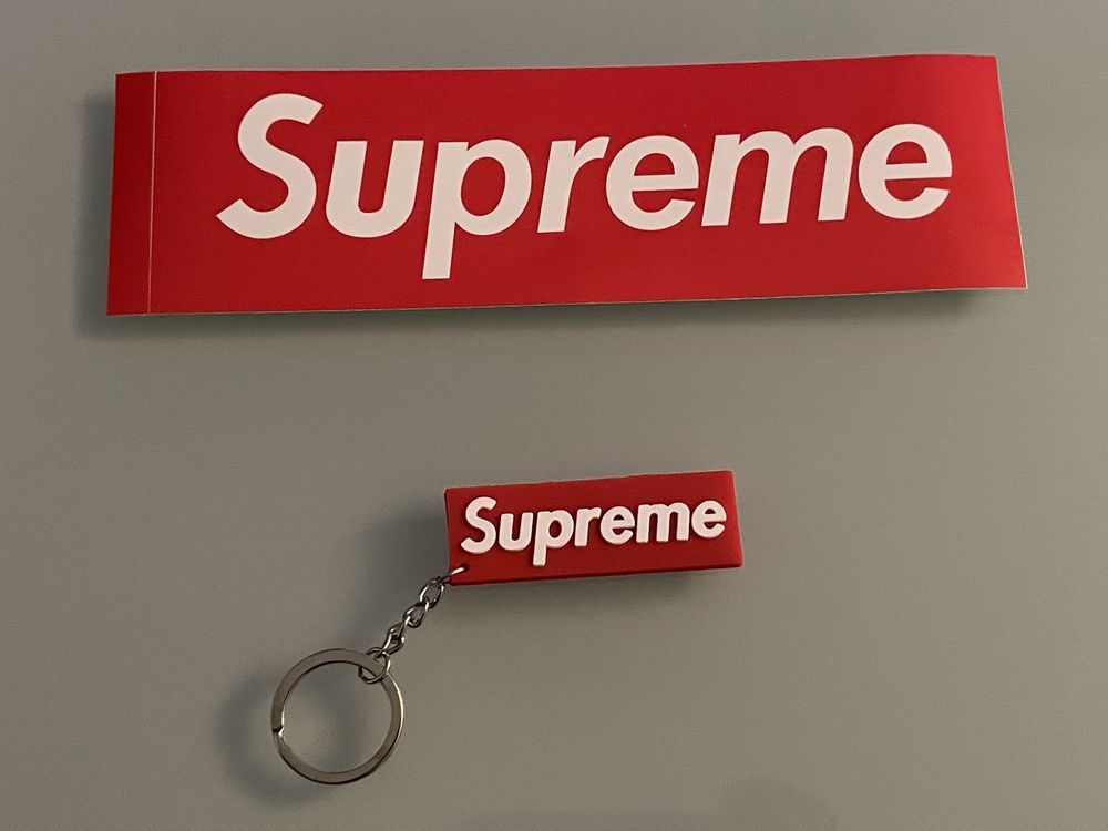 Brelok Supreme, Box logo, 50 szt wlepek