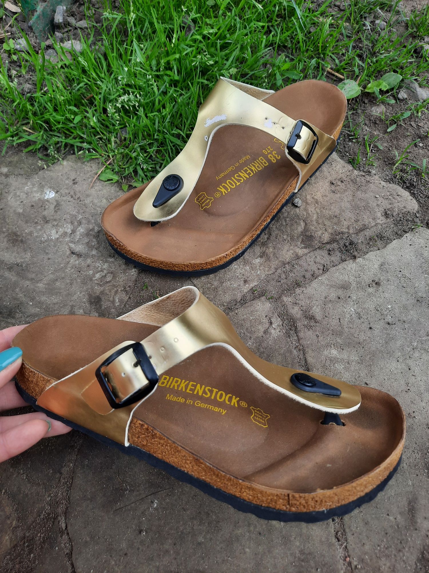 Ортопедические анатомические шлепки шлёпанцы Birkenstock р.38 24см