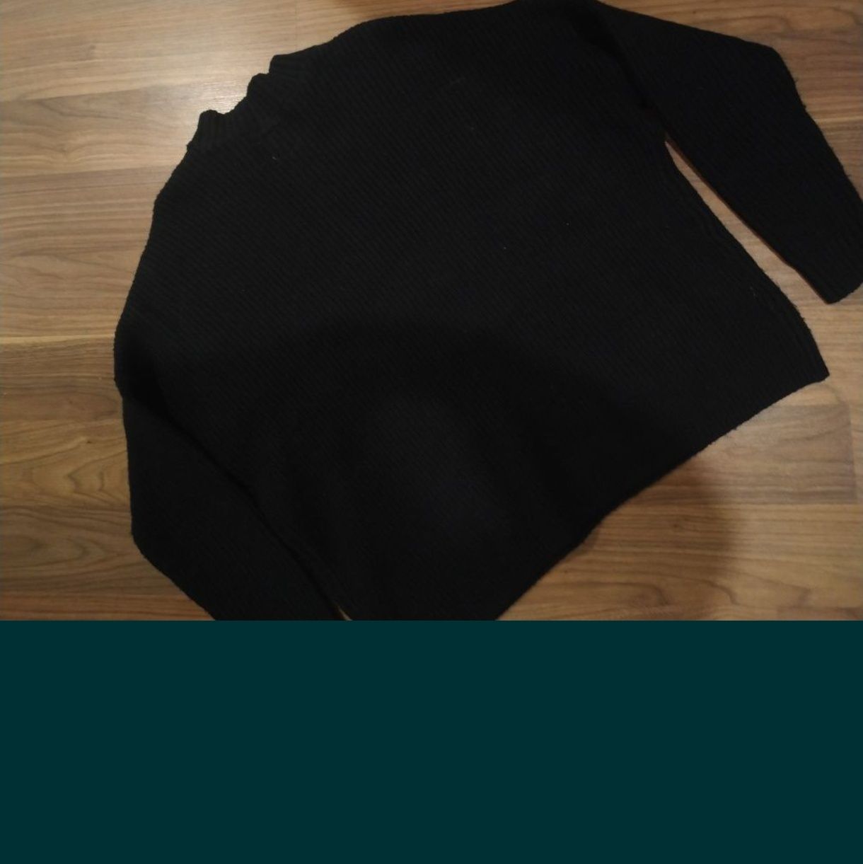 Czarny gruby sweter xs - S