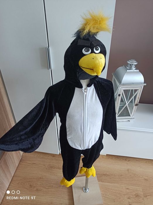 NOWY strój karnawałowy PINGWIN PINGWINA PTAK kostium 122/128 (78)