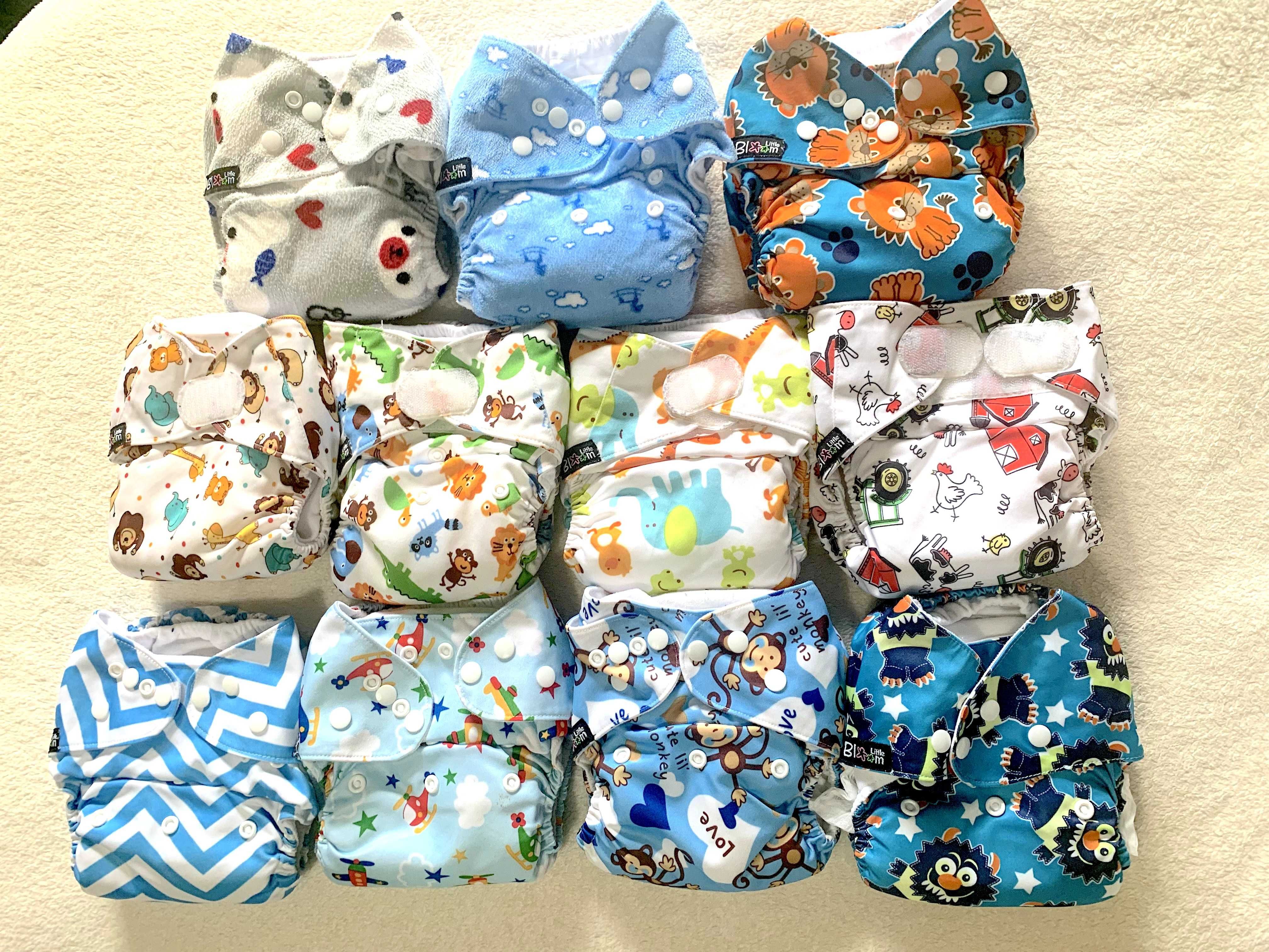 Fraldas Reutilizáveis com respectivos absorventes