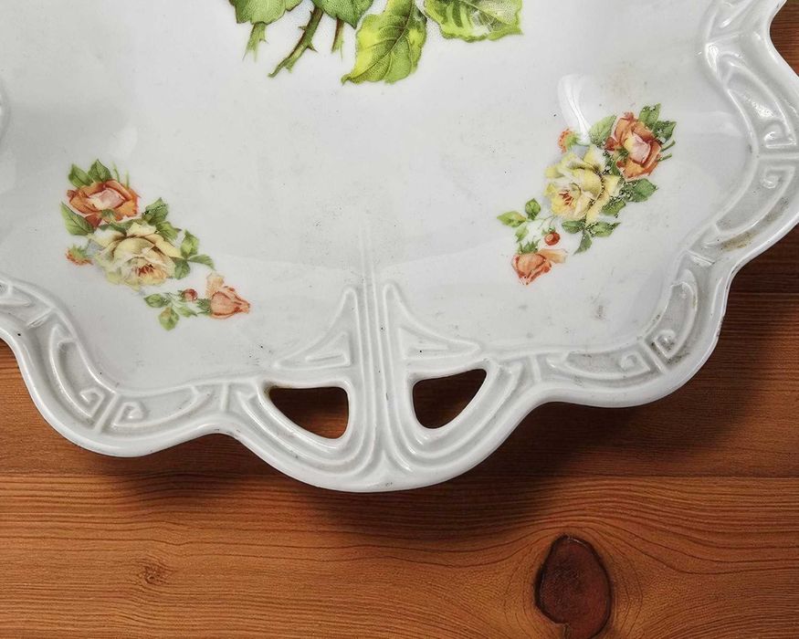 Patera półmisek róże Silesia Königszelt AG Jaworzyna Śląska 1914/18r