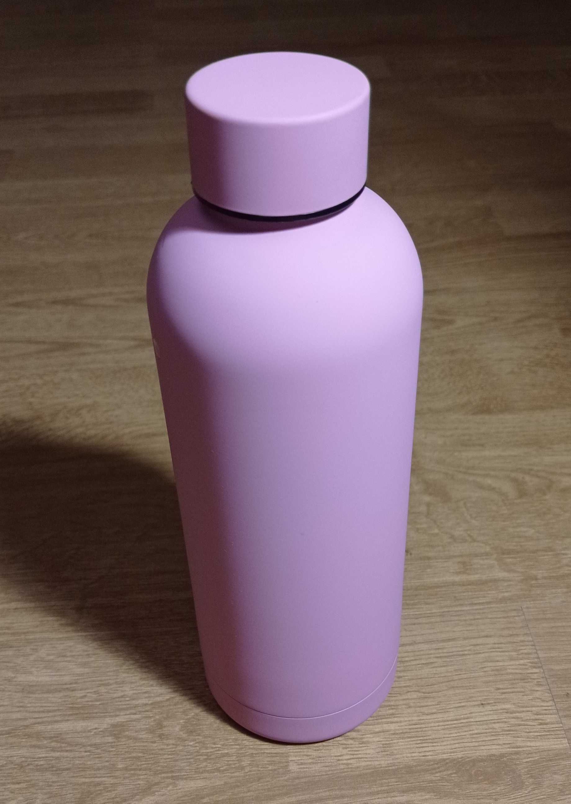 Рожевий термос-пляшка з нержавіючої сталі