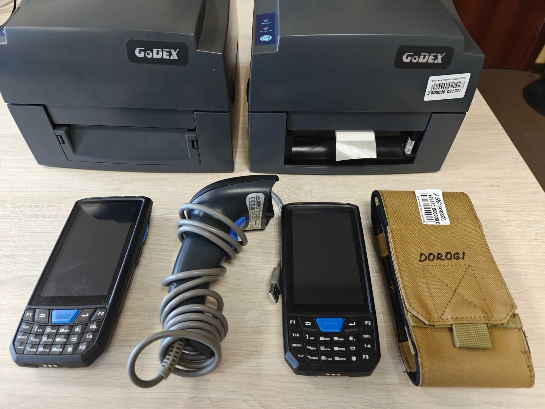 комплект принтер этикеток сканер Godex g500 быстрая инвентаризация