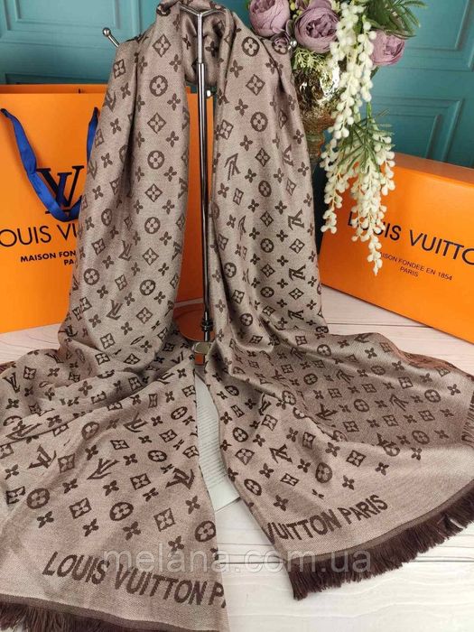 Палантин шарф платок Louis Vuitton Луи Витон жіночий шарф хустка
