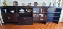4 móveis de sala pretos por módulos - bom estado - baratos - oferta