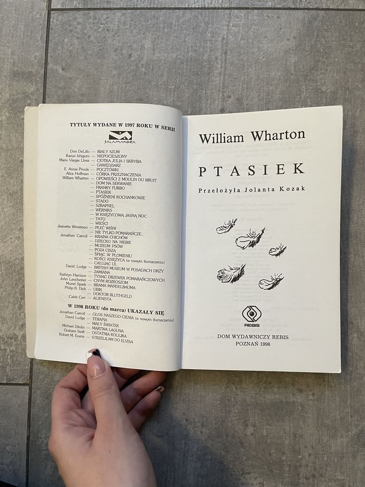 Książka William Wharton „Ptasiek”