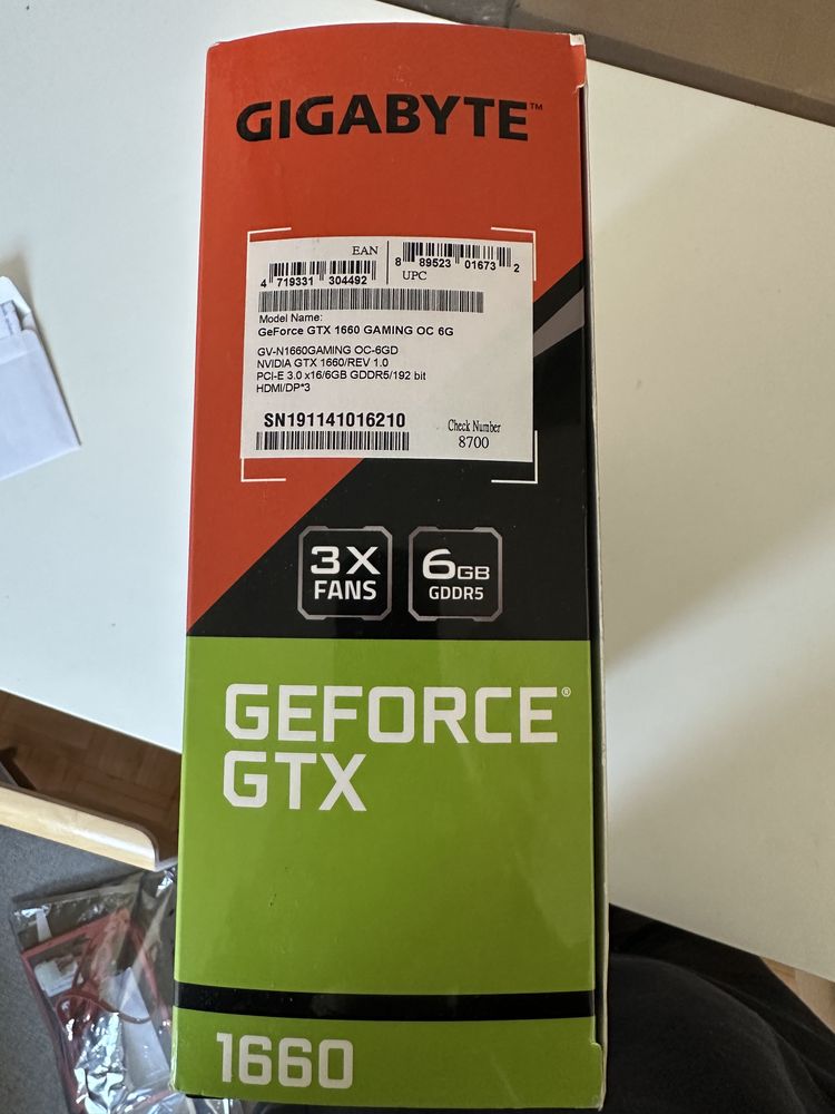 Karta graficzna Gigabyte GTX1660 6gb