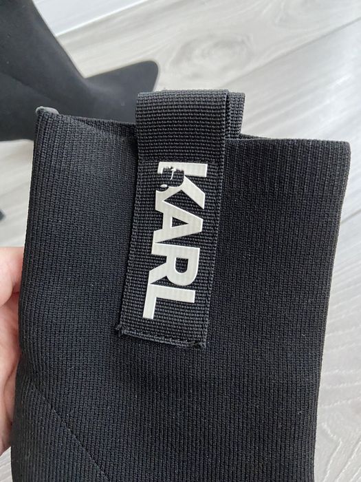 Botki na szpilce Karl Lagerfeld