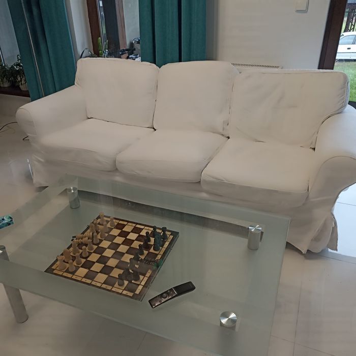 Ikea Sofa Ektorp zestaw 3 osobowa 2 osobowa biała